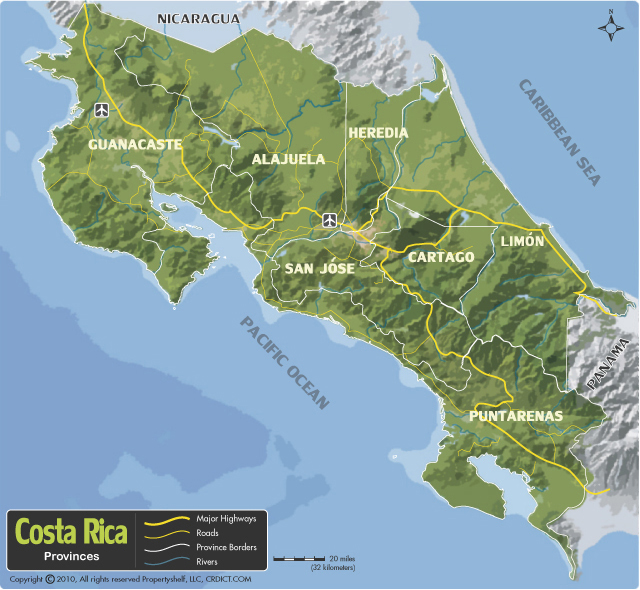 Alfa img - Showing &gt; Heredia Costa Rica Map